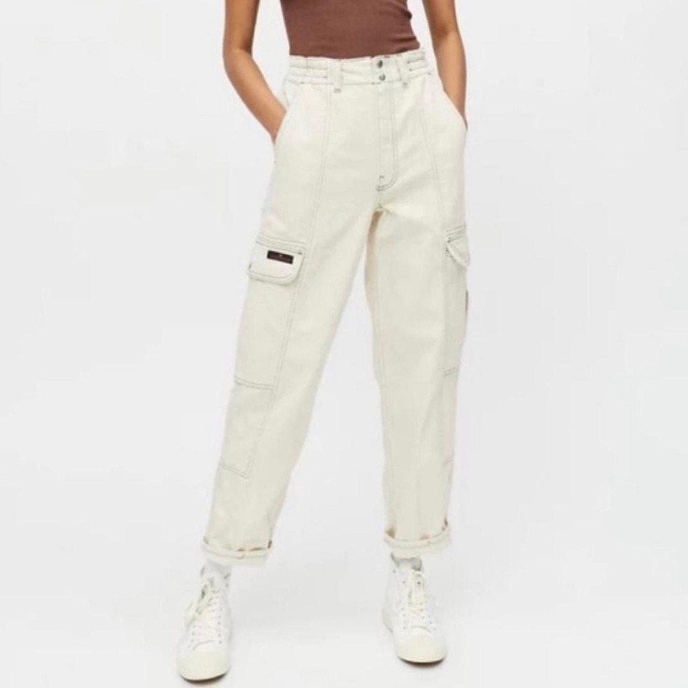 Urban Outfitters BDG Relaxed Skate Cargo‎ Jean 27 Off White Ivory Baggy Utility